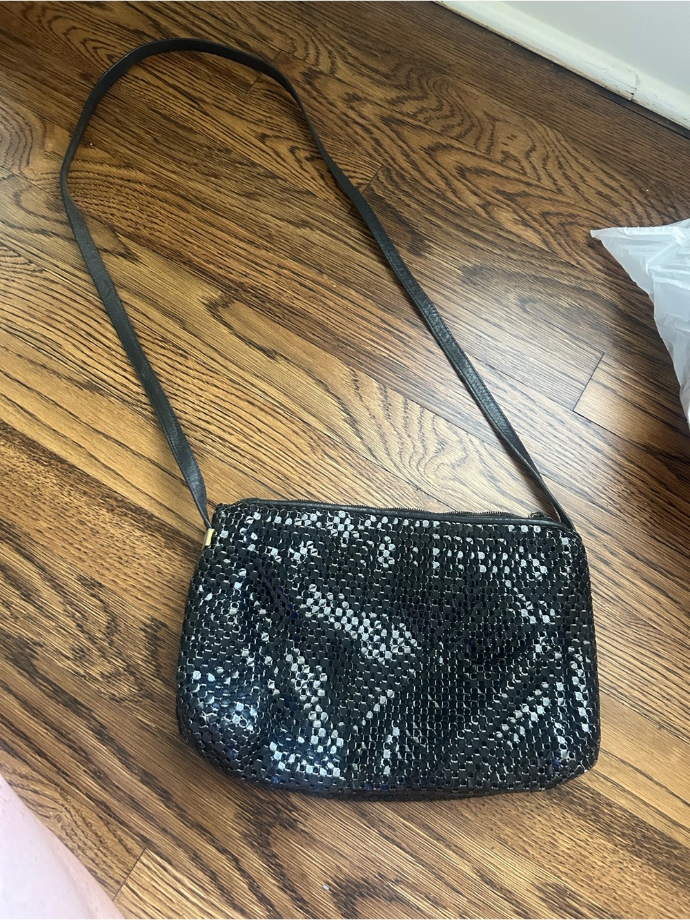 Black Sequin Crossbody Bag - Classic Evening Shoulder Purse